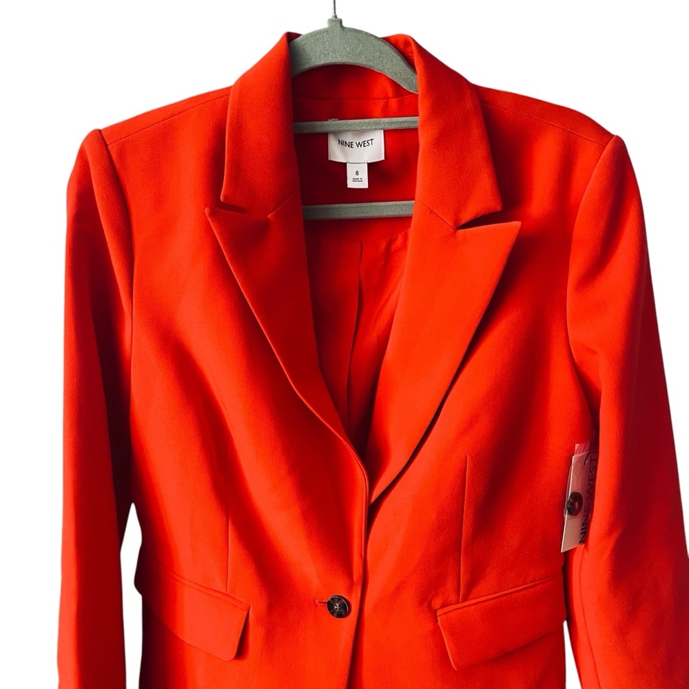Nine West Women's Coral Red Blazer - Picture 2 of 4